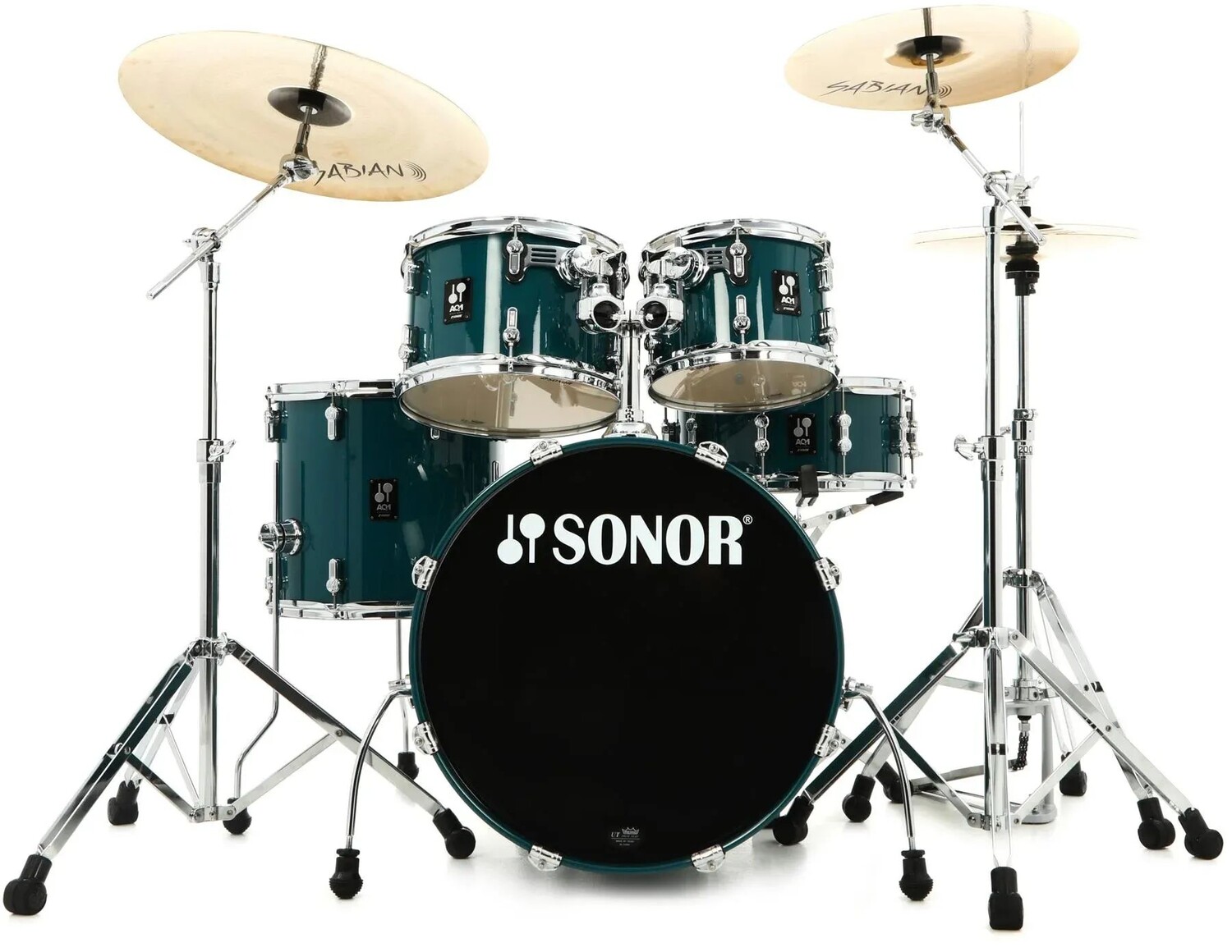 

Комплект из пяти корпусов Sonor AQ1 Stage с фурнитурой — карибский синий
