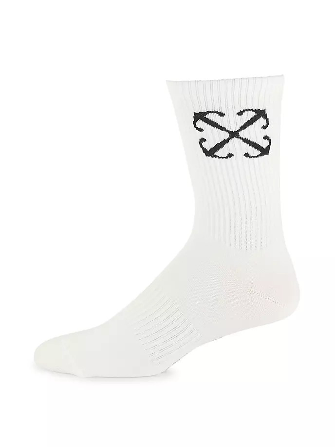 

Носки из хлопковой смеси с логотипом Off-White, цвет ivory black