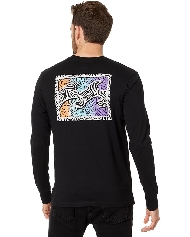 

Футболка Billabong Crayon Wave Long Sleeve Graphic Tee, черный