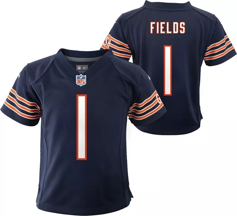 

Темно-синяя игровая майка Nike Toddler Chicago Bears Justin Fields #1