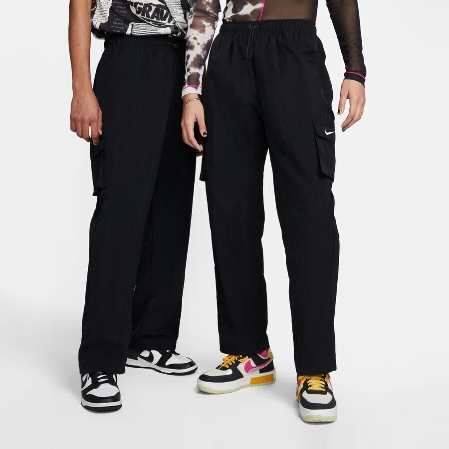 

Спортивная одежда Тканые брюки-карго Essential с высокой посадкой NIKE, цвет black/white