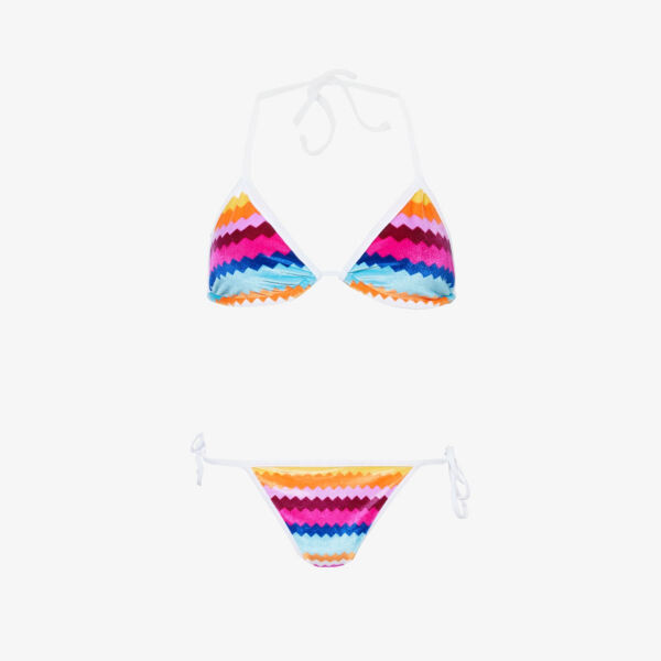 

Велюровое бикини с шевронным узором и треугольными чашками Missoni, мультиколор