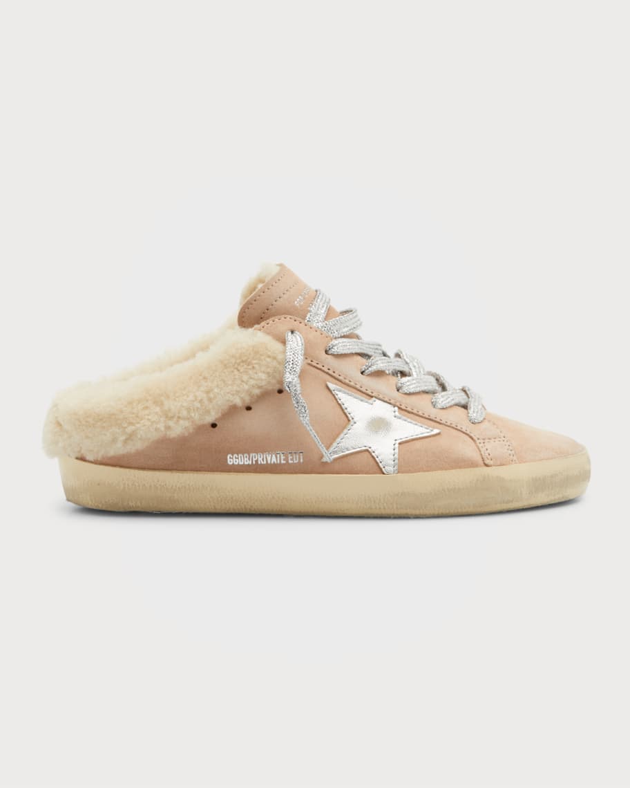 

Замшевые кроссовки Superstar Sabot из овечьей шерсти Golden Goose