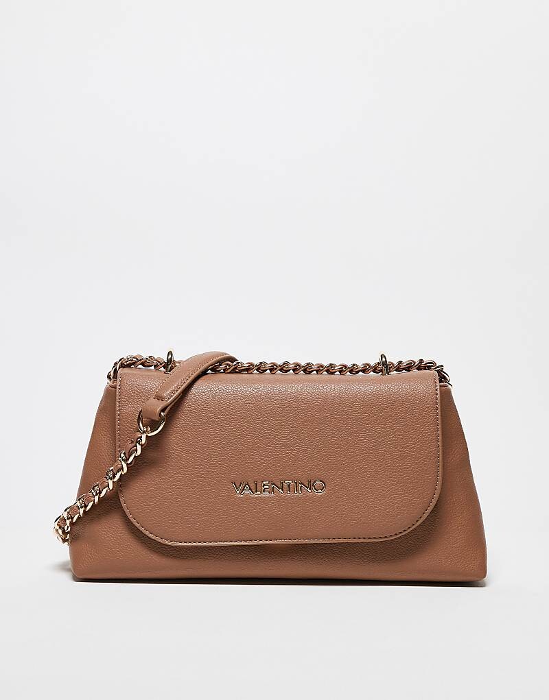 

Бежевая сумка через плечо Valentino Arcadia с клапаном и цепочкой