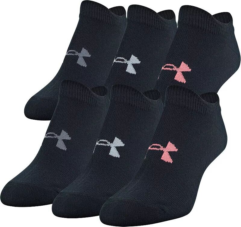 

Женские носки Under Armour Essential 2.0 No Show — 6 шт., черный