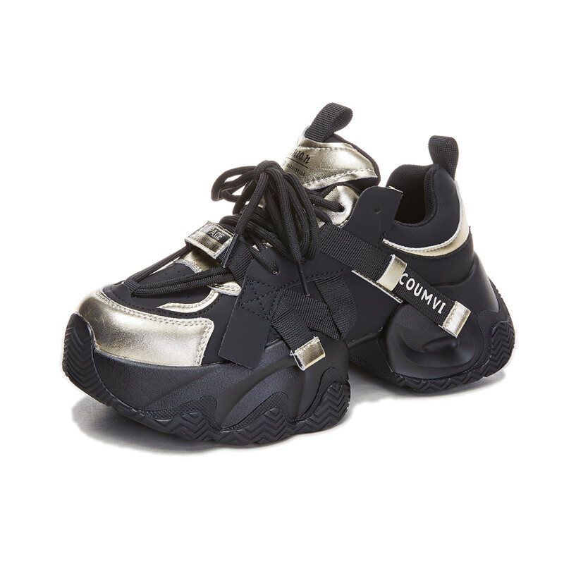 

Кроссовки женские толстые низкие Klammkicks, черный