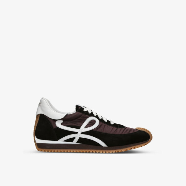 

Кроссовки Flow Runner из кожи и ракушек с монограммой Loewe, черный