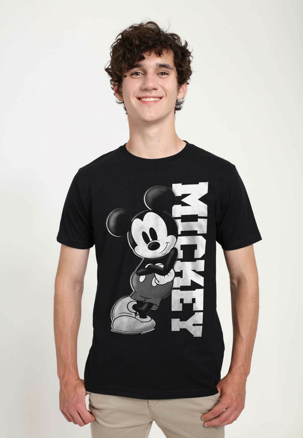 Футболка с принтом Disney Classic Mickey Mickey Lean Unisex Disney, черный