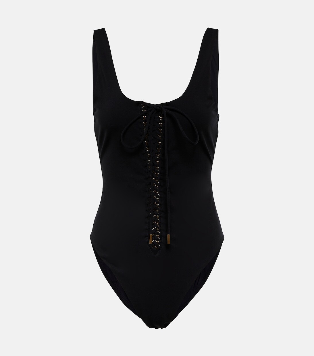 

Купальник со шнуровкой SAINT LAURENT, черный