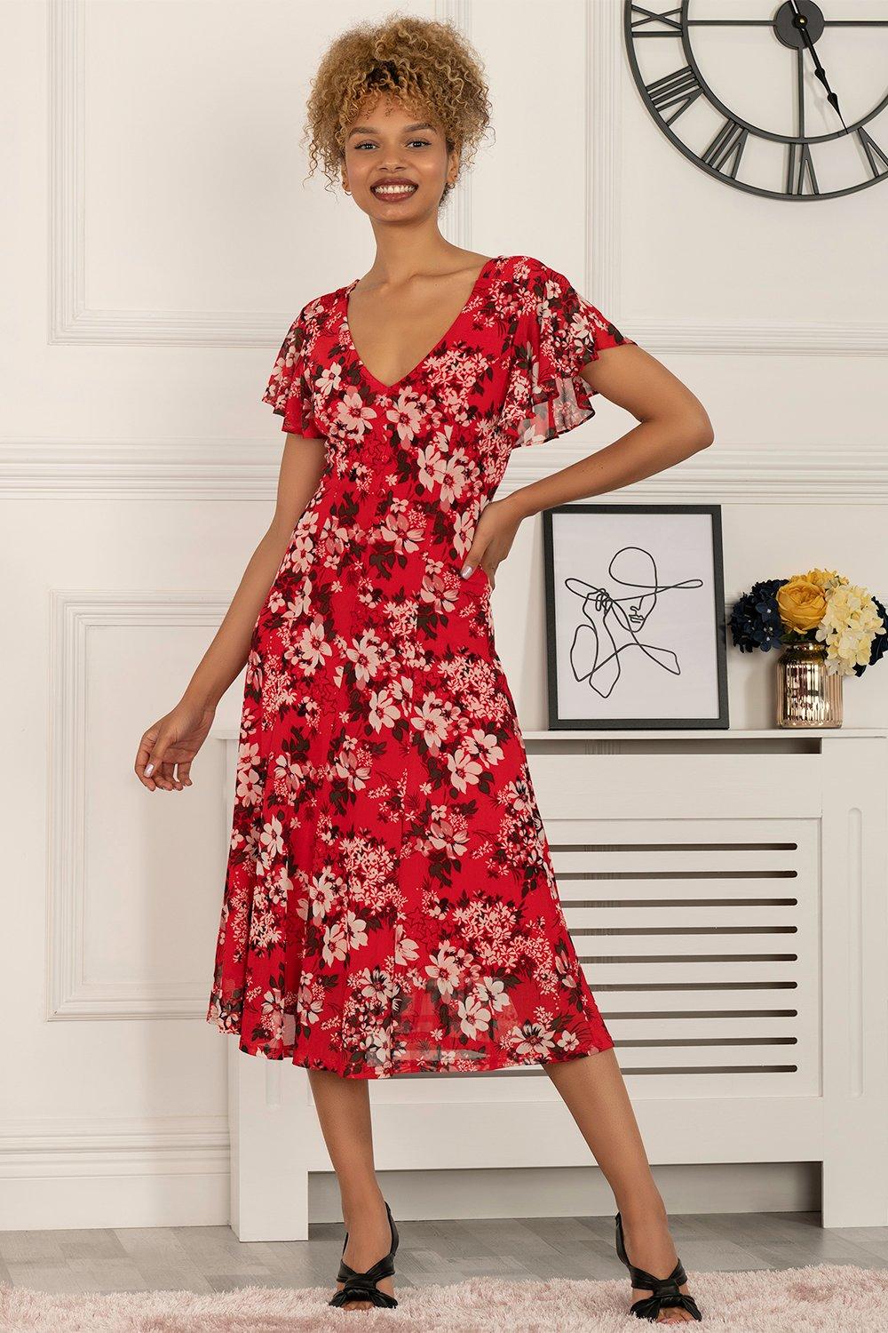 Расклешенное сетчатое платье Colette Jolie Moi, красный