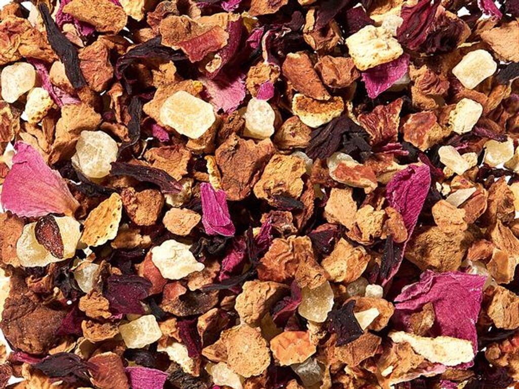 

Фруктовый чайный купаж со вкусом гренадина хорошего настроения (нота граната и лайма) Dethlefsen & Balk