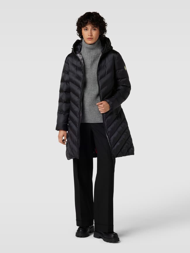 Пальто стеганое с капюшоном модель ИБЕН No.1 Como, черный цена и фото
