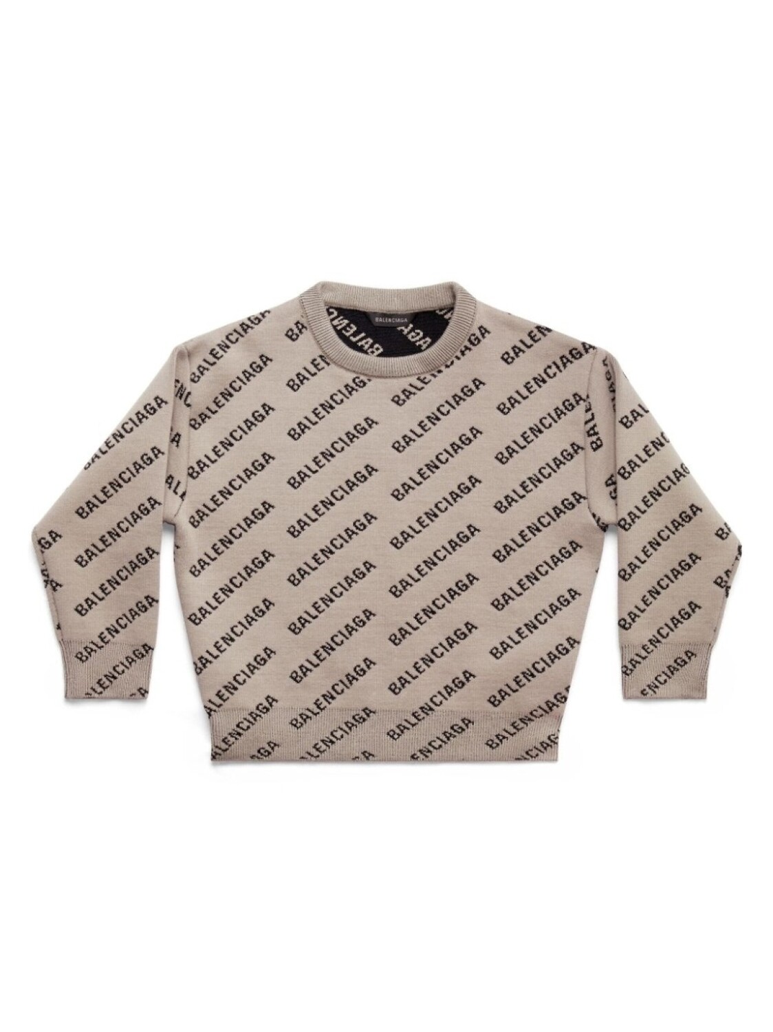

Balenciaga Kids джемпер с логотипом, нейтральный цвет