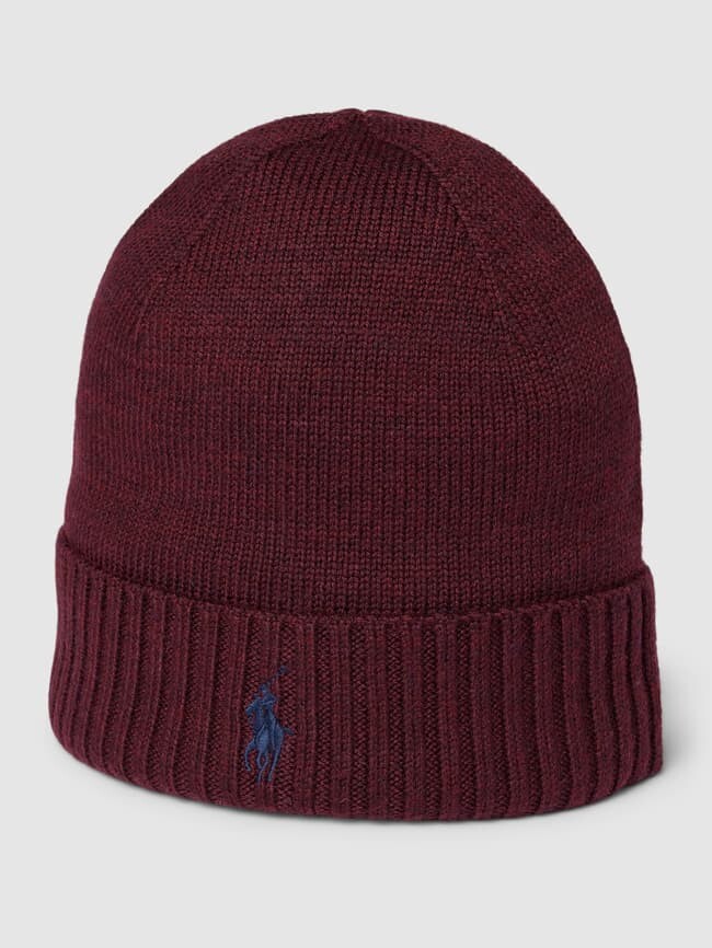 

Шапка с пришитой этикеткой Polo Ralph Lauren, бордо
