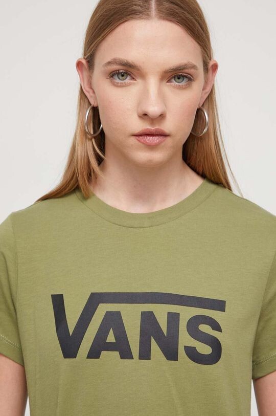 

Хлопковая футболка Vans, зеленый