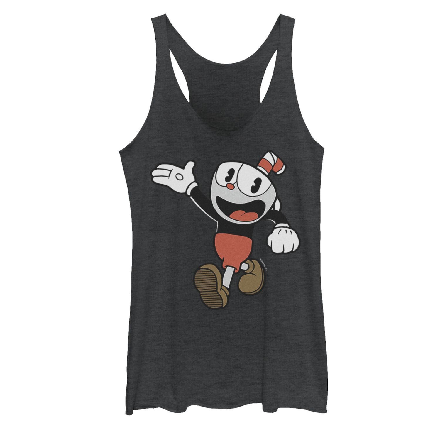 

Майка Juniors' Cuphead с эффектом потертости Happy Cuphead Licensed Character