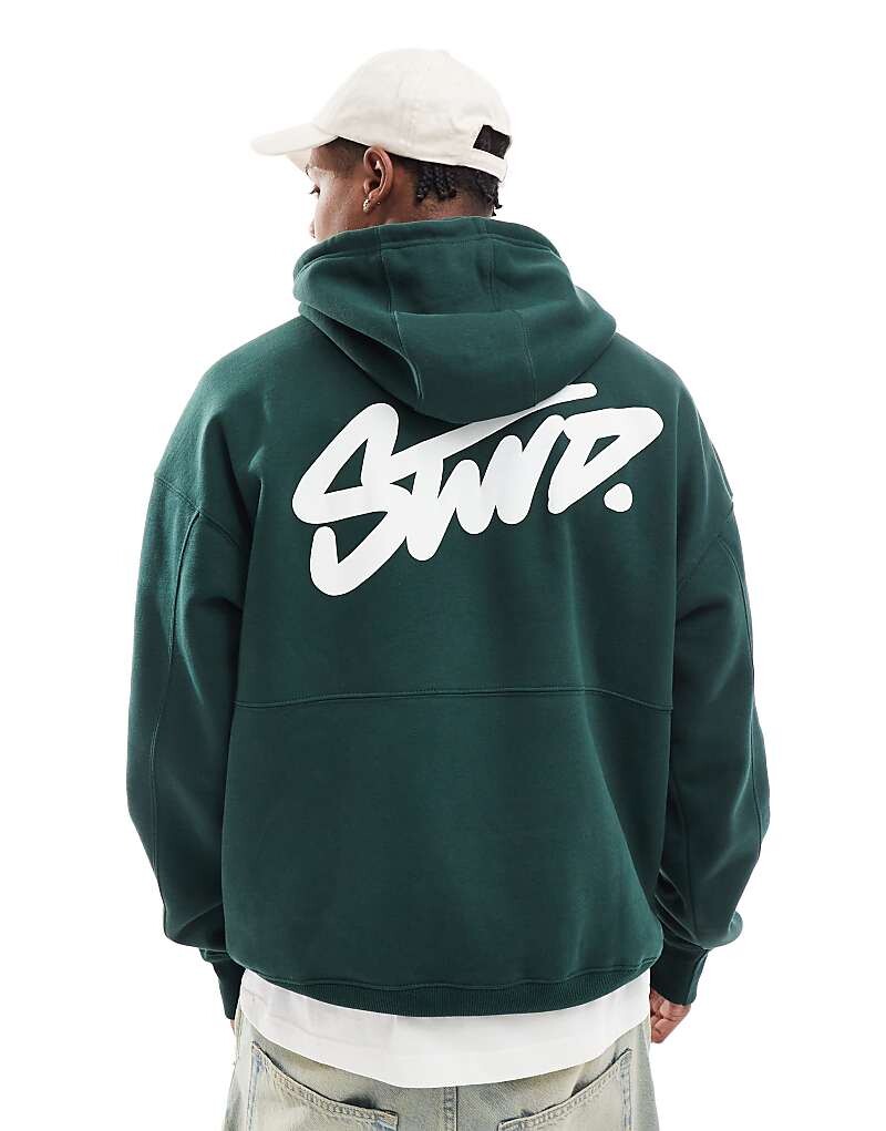 

Худи бутылочно-зеленого цвета Pull&Bear STWD