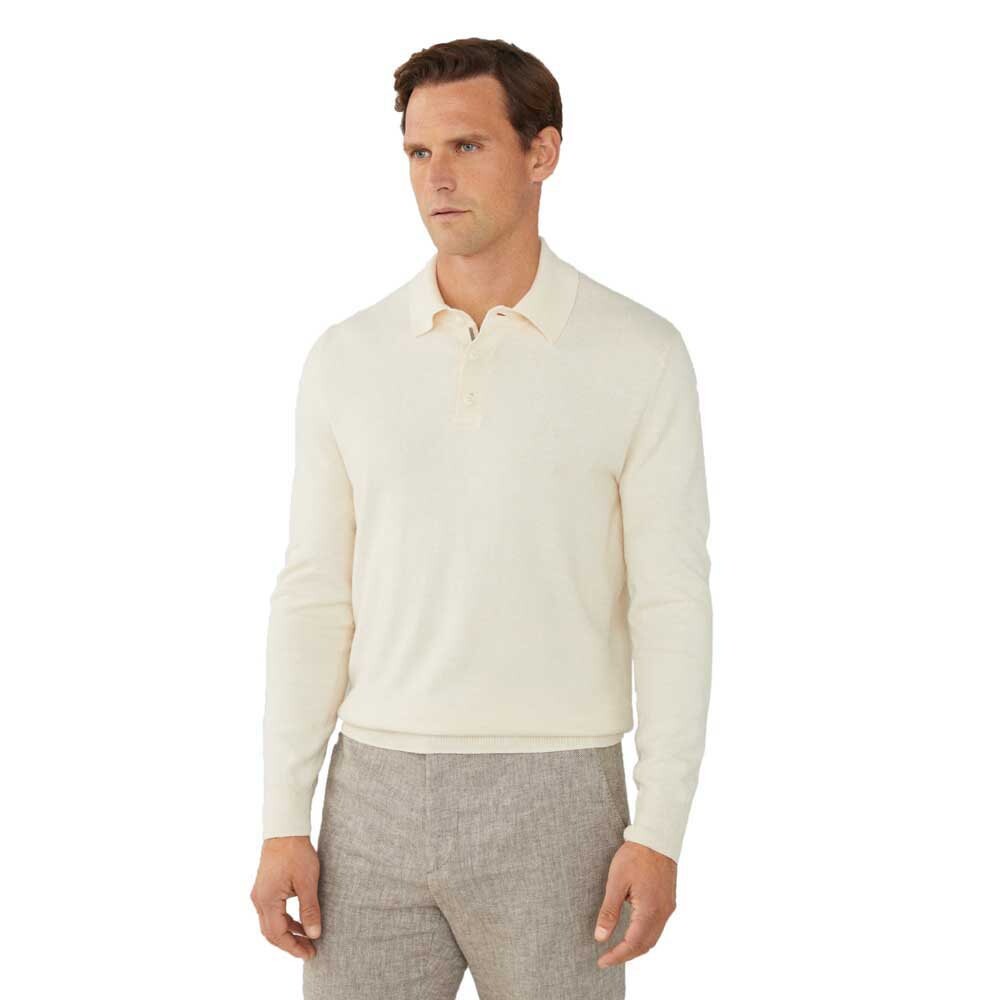 

Поло Hackett Denim Knit Long, бежевый