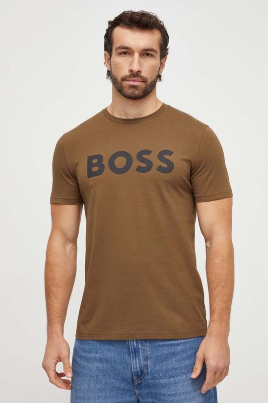 

Хлопковая футболка CASUAL Boss Orange, зеленый
