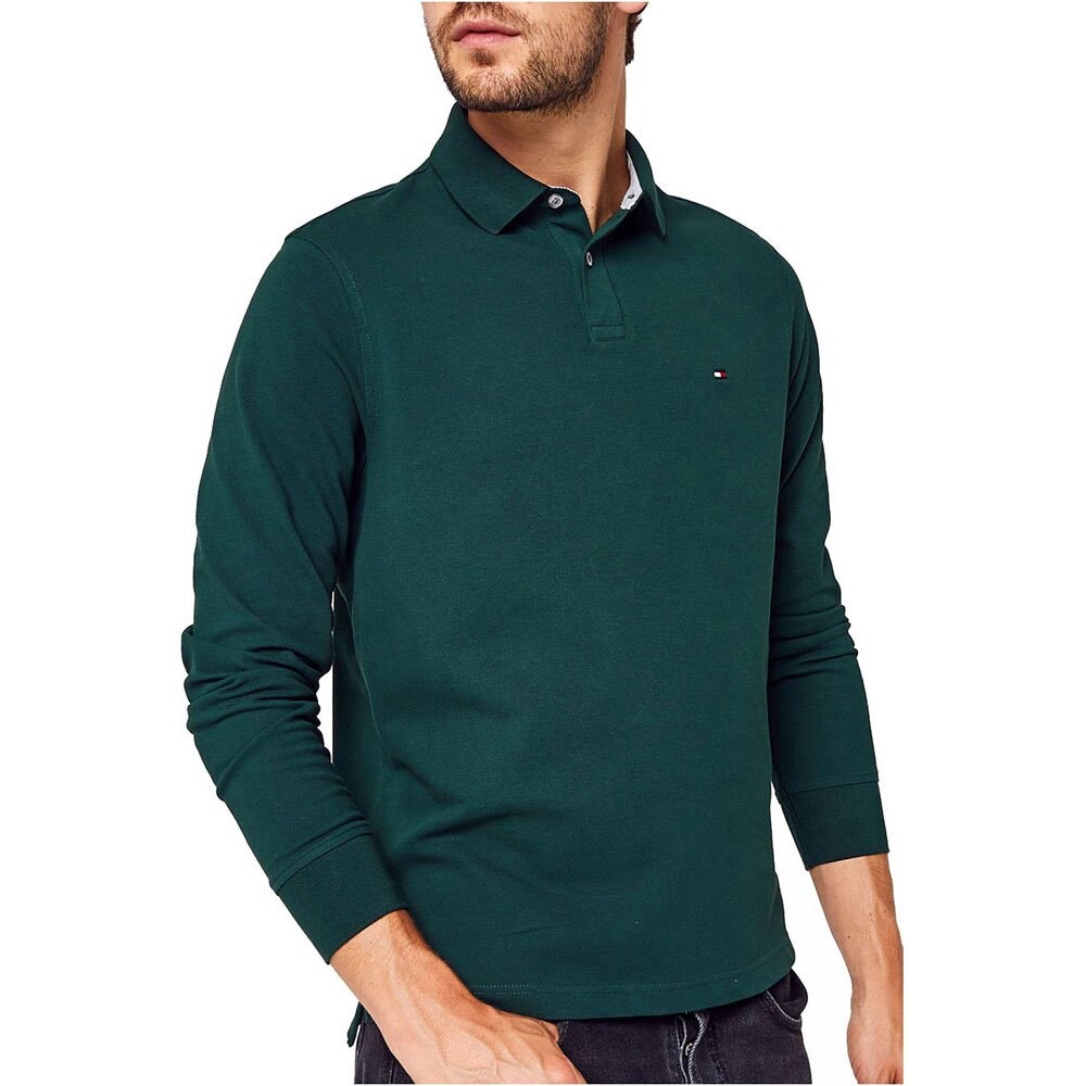 

Поло с длинным рукавом Tommy Hilfiger Ml, зеленый