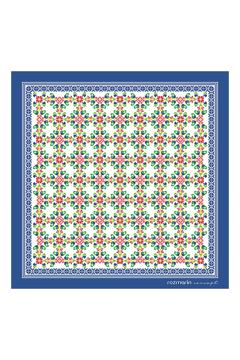 цена Шелковый шарф с цветочным принтом Rozmarin Concept, зеленый