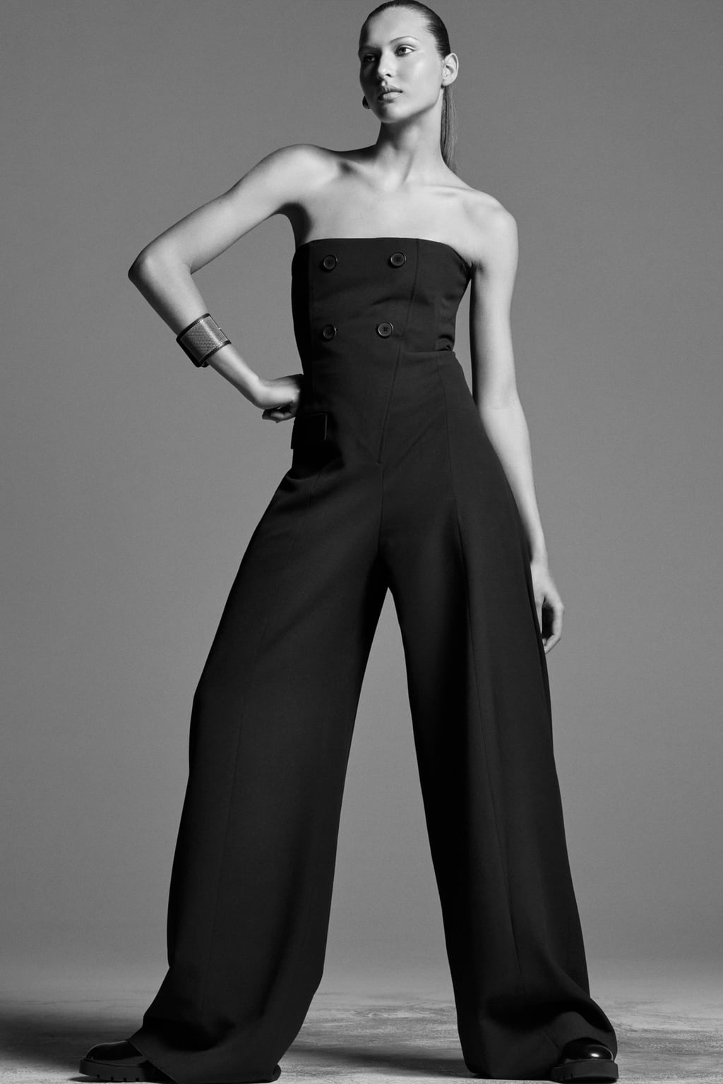 

Комбинезон без бретелек Zw Collection ZARA, черный
