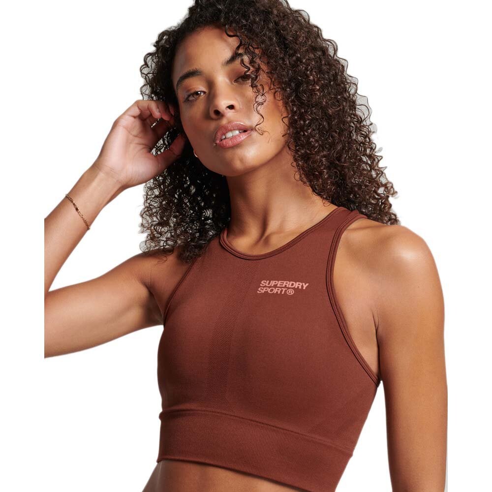 

Спортивный бюстгальтер Superdry Core Seamless Mid Impact, оранжевый
