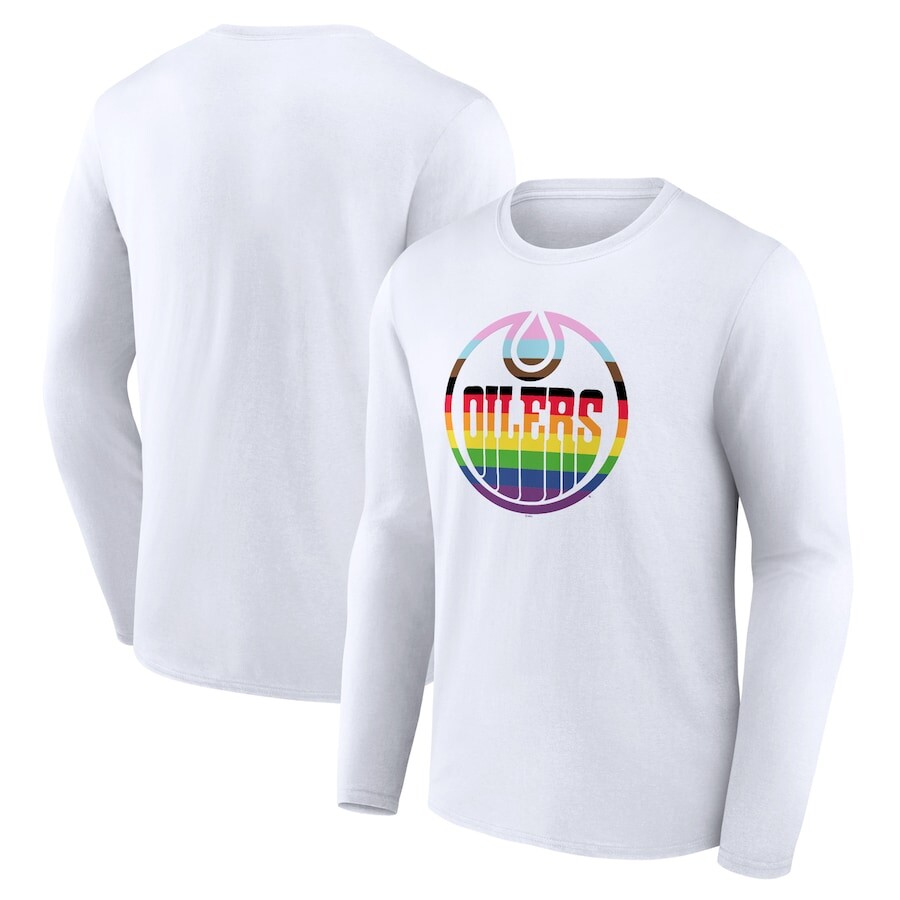 

Футболка с длинным рукавом Fanatics Branded Edmonton Oilers, белый
