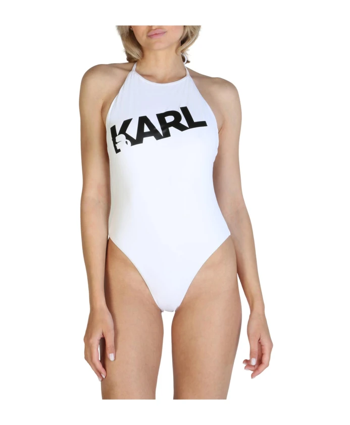

Однотонный купальник коллекция весна лето Karl Lagerfeld, белый