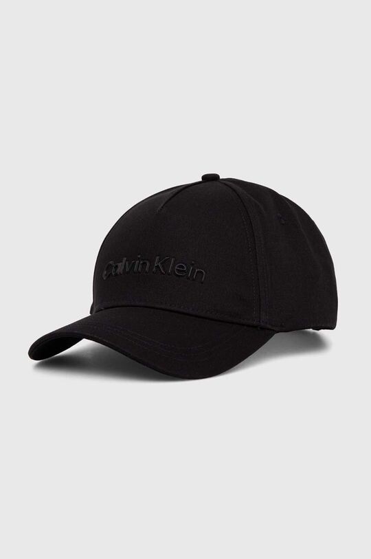 

Хлопковая бейсболка Calvin Klein, черный