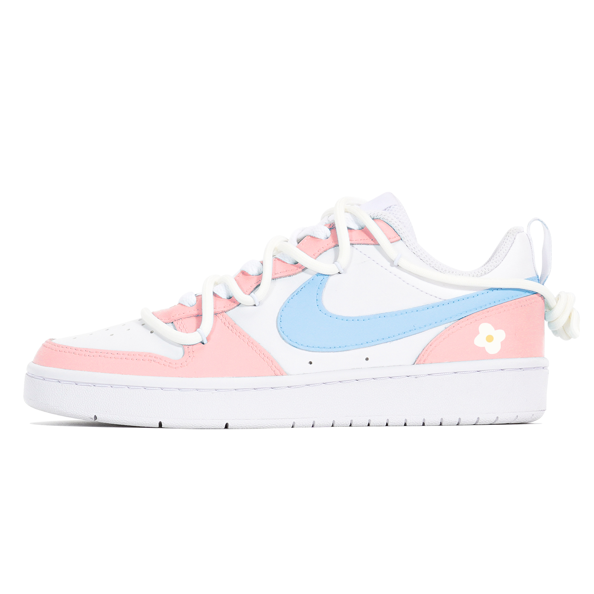 

Кроссовки Nike Court Borough Skateboarding Shoes Women's Low-top Pink, белый