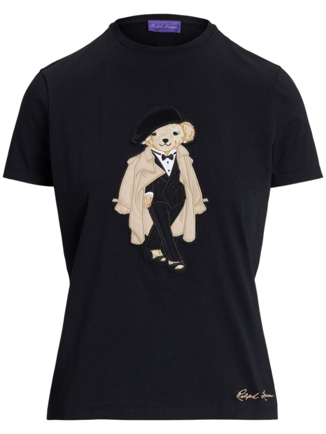 

Футболка Trench Polo Bear из хлопка Ralph Lauren Collection, черный