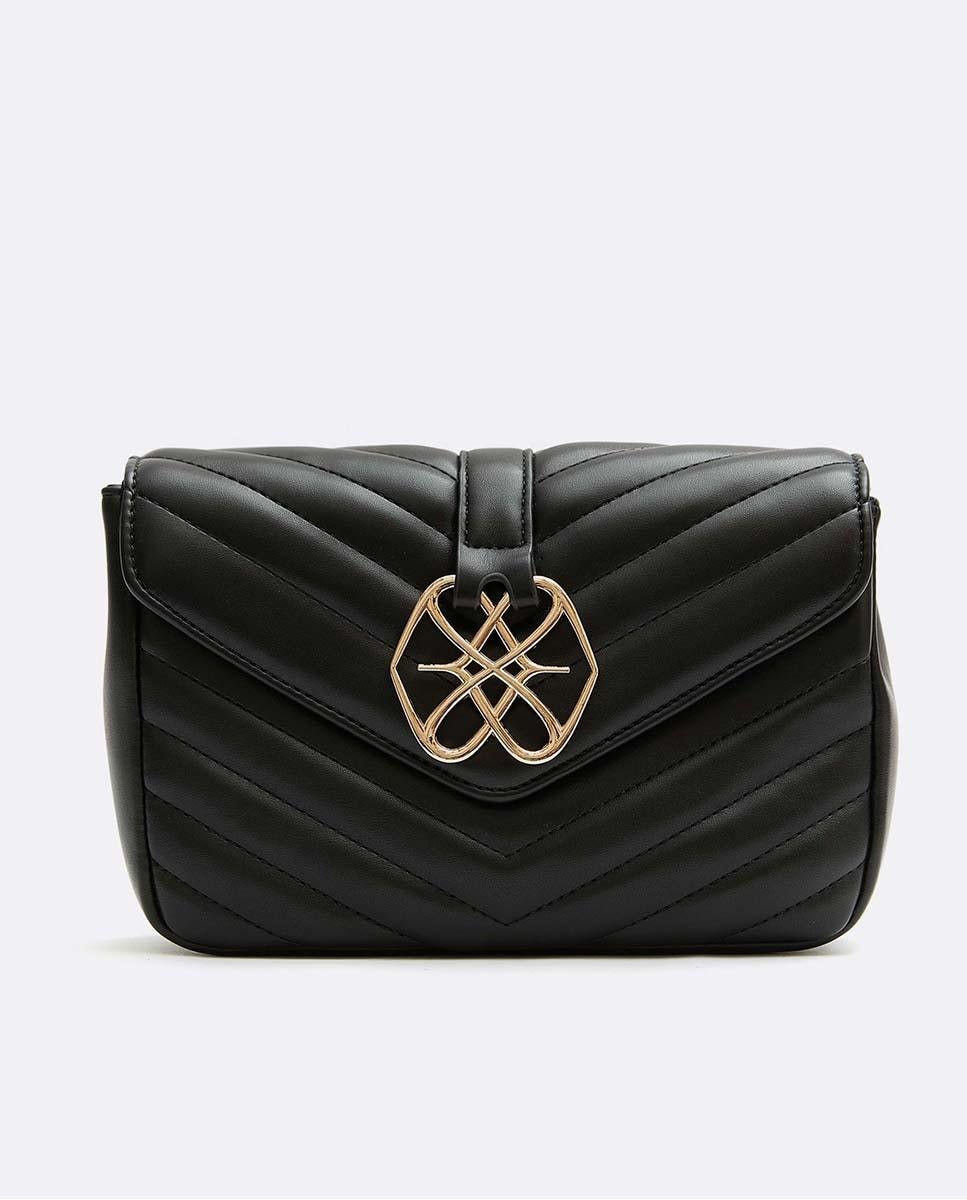 Черная женская сумка через плечо с мягкой подкладкой Cuplé, черный сумка сэтчел guess raffie carryall черный