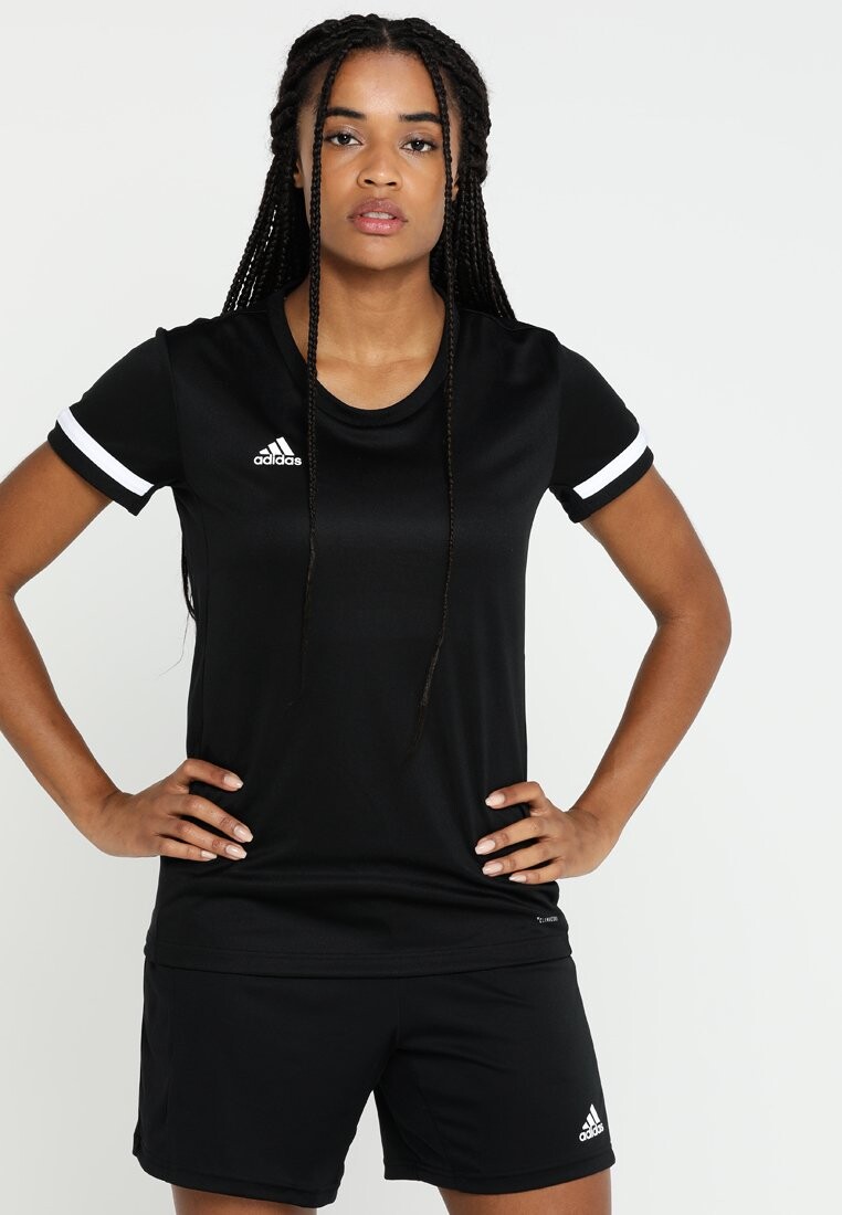 

Футболка с принтом Adidas, черно-белый