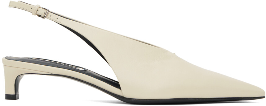 

Белые кожаные туфли Jil Sander