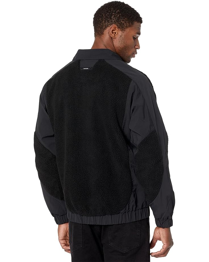 цена Куртка ZANEROBE Shearling Panel Jacket, цвет Black/Black