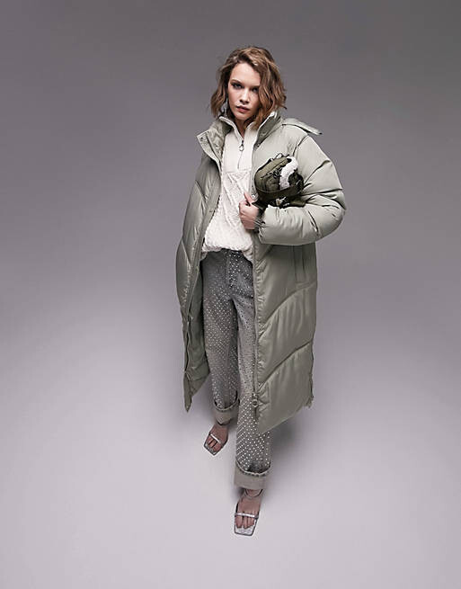 

Удлиненная куртка-пуховик Topshop