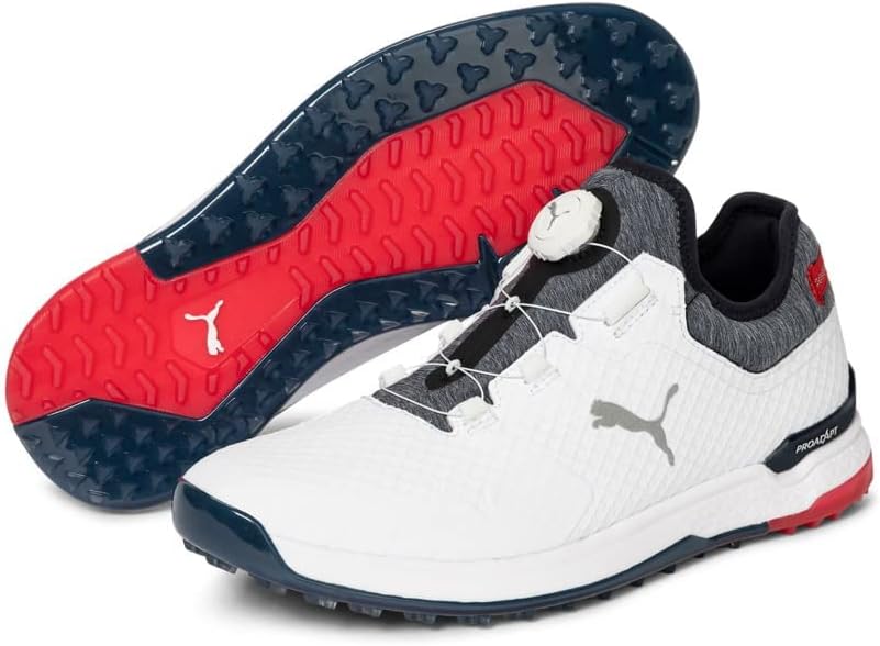 

Кроссовки Proadapt Alphacat Disc Golf Shoes PUMA, цвет Puma White/Navy Blazer/High Risk Red