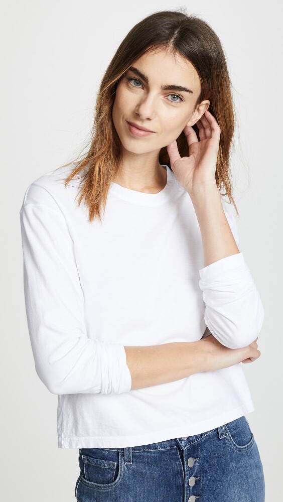 

Футболка James Perse Vintage Boxy Long Sleeve, белый