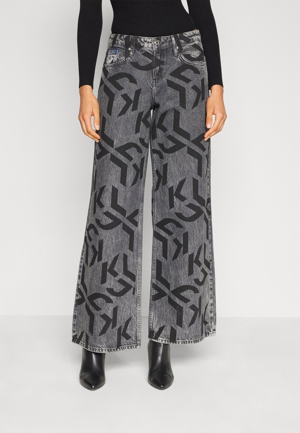 

Джинсы-бойфренды LOOSE Karl Lagerfeld Jeans, серый