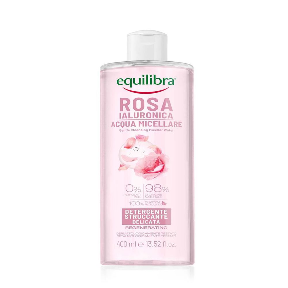 мицеллярная вода boti k мицеллярная вода из цветков розы agua micelar de rosas rosa mosqueta Мицеллярная вода Agua micelar de rosa hialurónica Equilibra, 400 мл