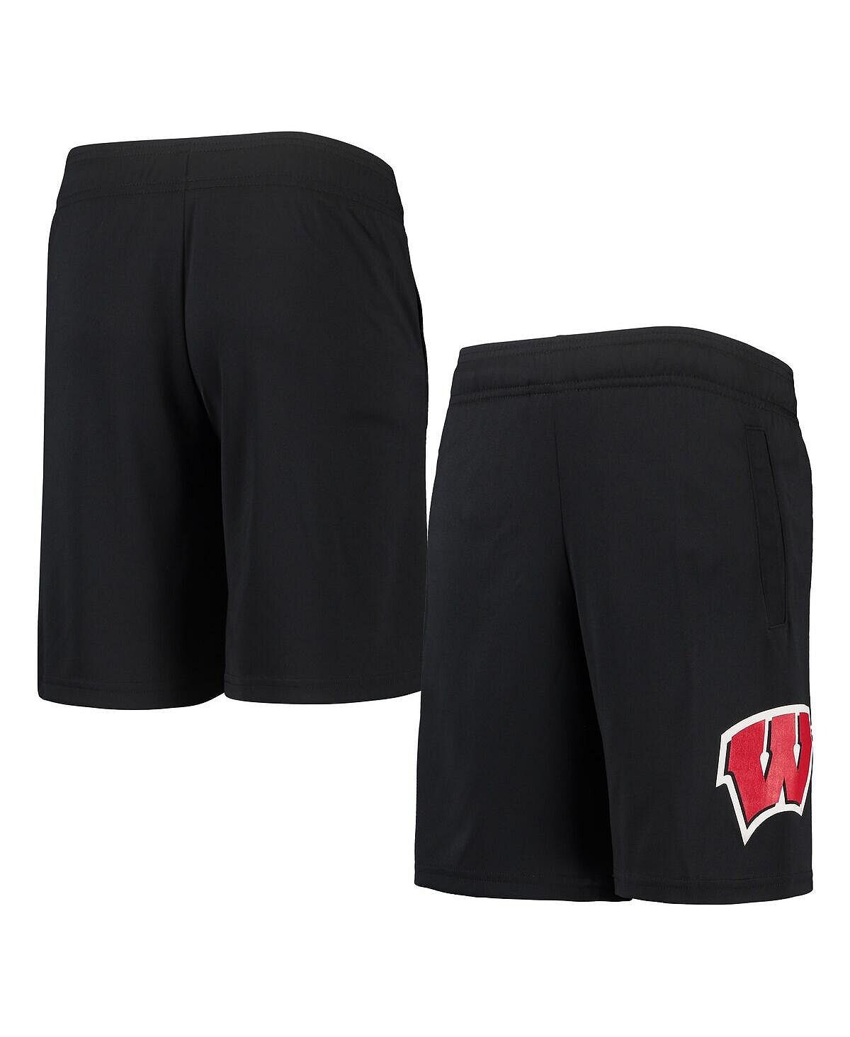 

Черные спортивные шорты Big Boys Wisconsin Badgers Under Armour