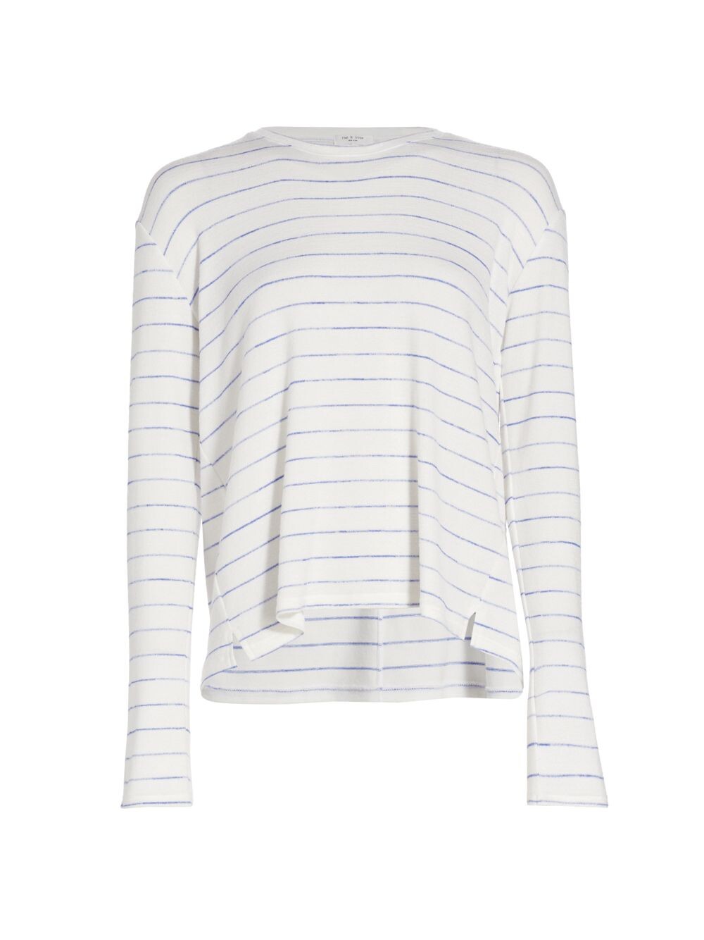 

Вязаный топ в полоску с круглым вырезом rag & bone, синий