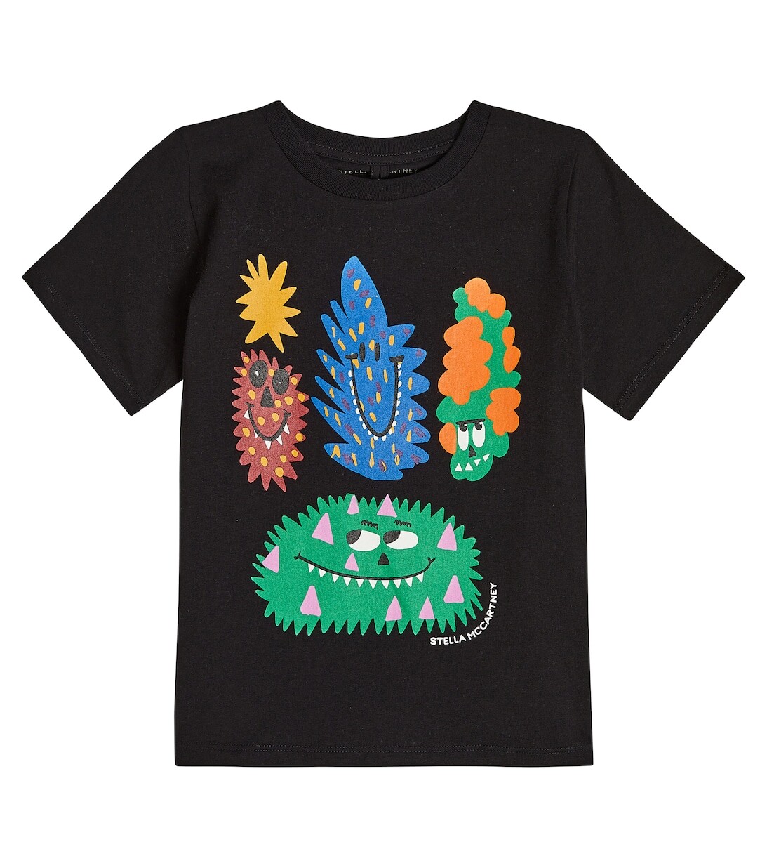 

Футболка из хлопкового джерси с принтом Stella McCartney Kids, черный