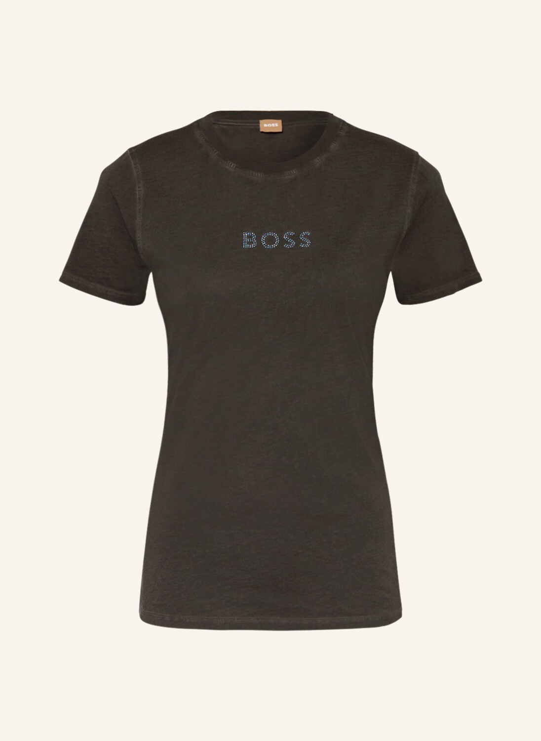 

Футболка BOSS ELOGOSP mit Schmucksteinen, черный