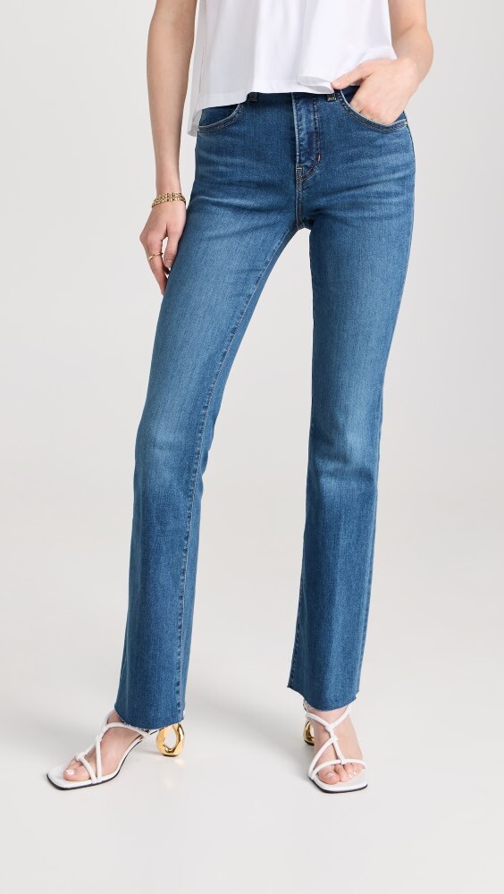 

Джинсы Veronica Beard Jean Leena Bootcut with Raw Hem