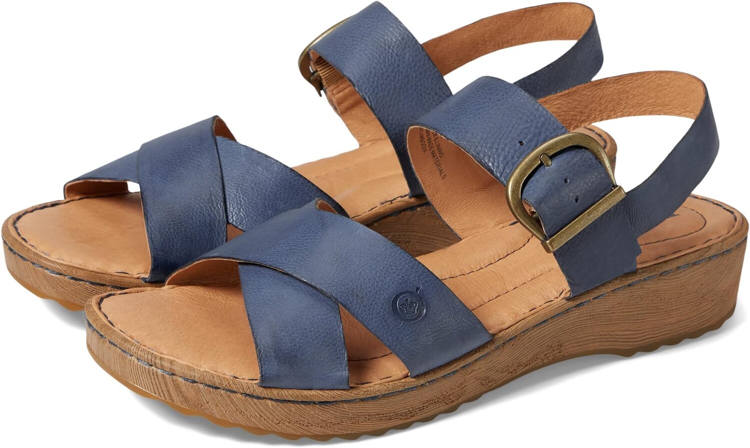 

Сандалии на плоской подошве Aida Born, цвет Navy Full Grain Leather