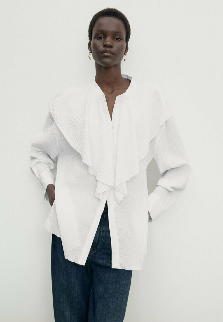 

Блузка на пуговицах Massimo Dutti, белый