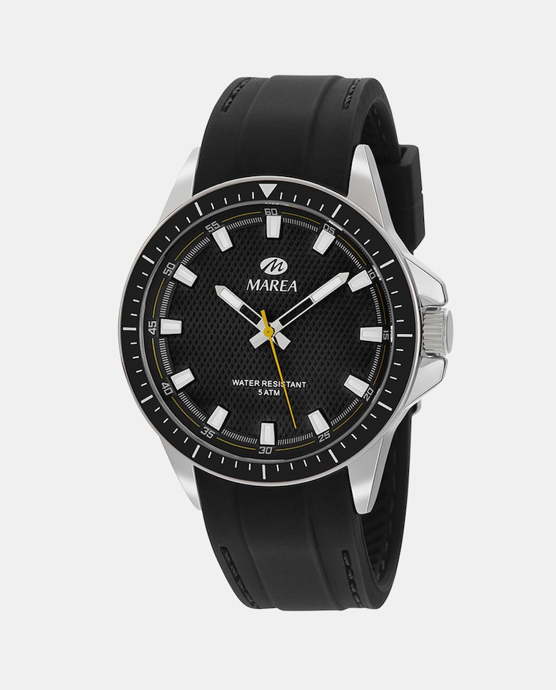 Часы мужские B41316/1 черные силиконовые Marea, черный часы детские с мультяшным рисунком цифровые кварцевые наручные с цветным циферблатом с силиконовым ремешком для мальчиков и девочек