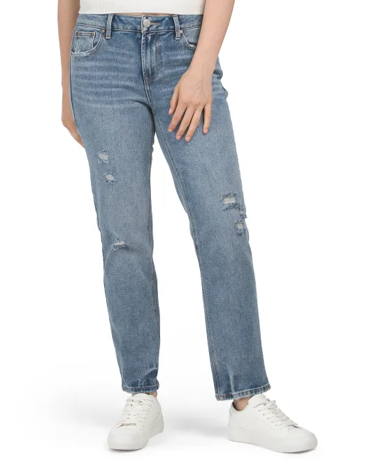 

Прямые джинсы Frannie с высокой посадкой 1822 Denim, синий